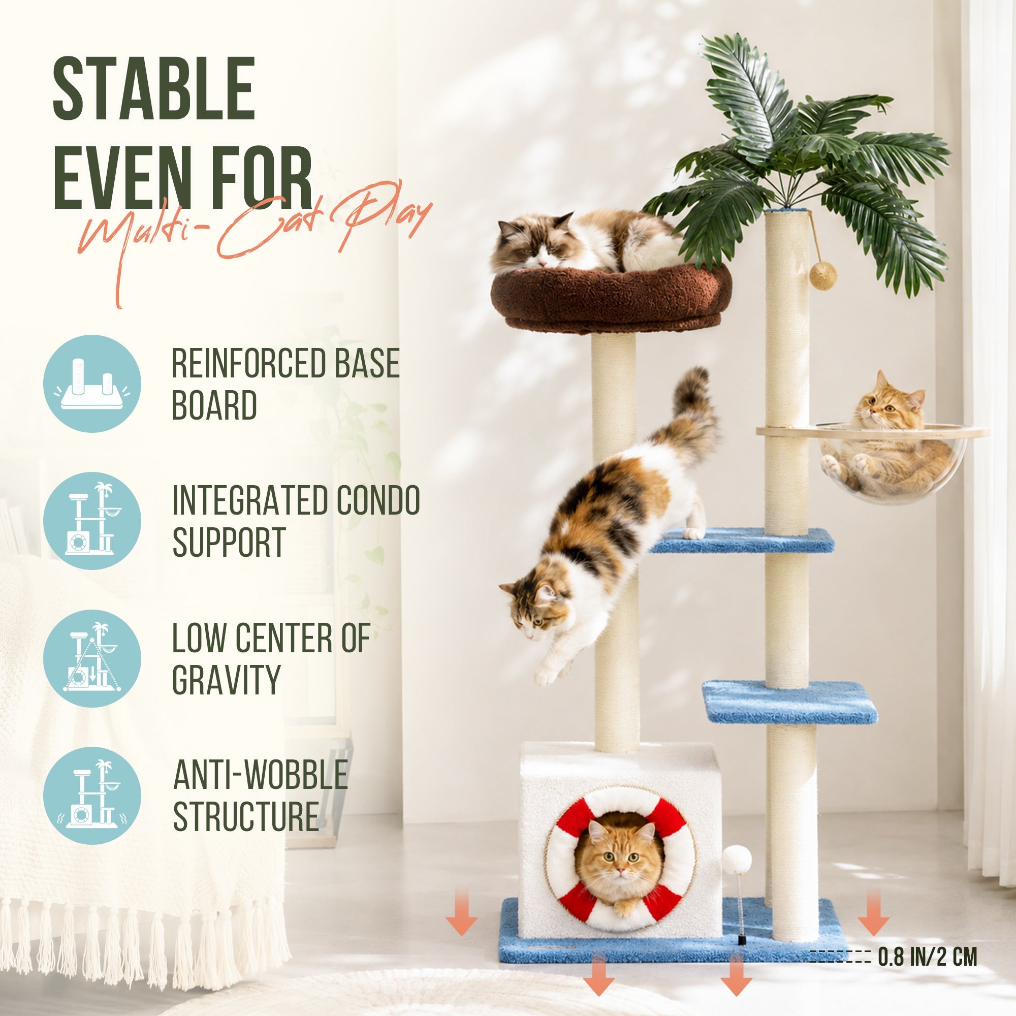 57" Coco Cabana Cat Tree