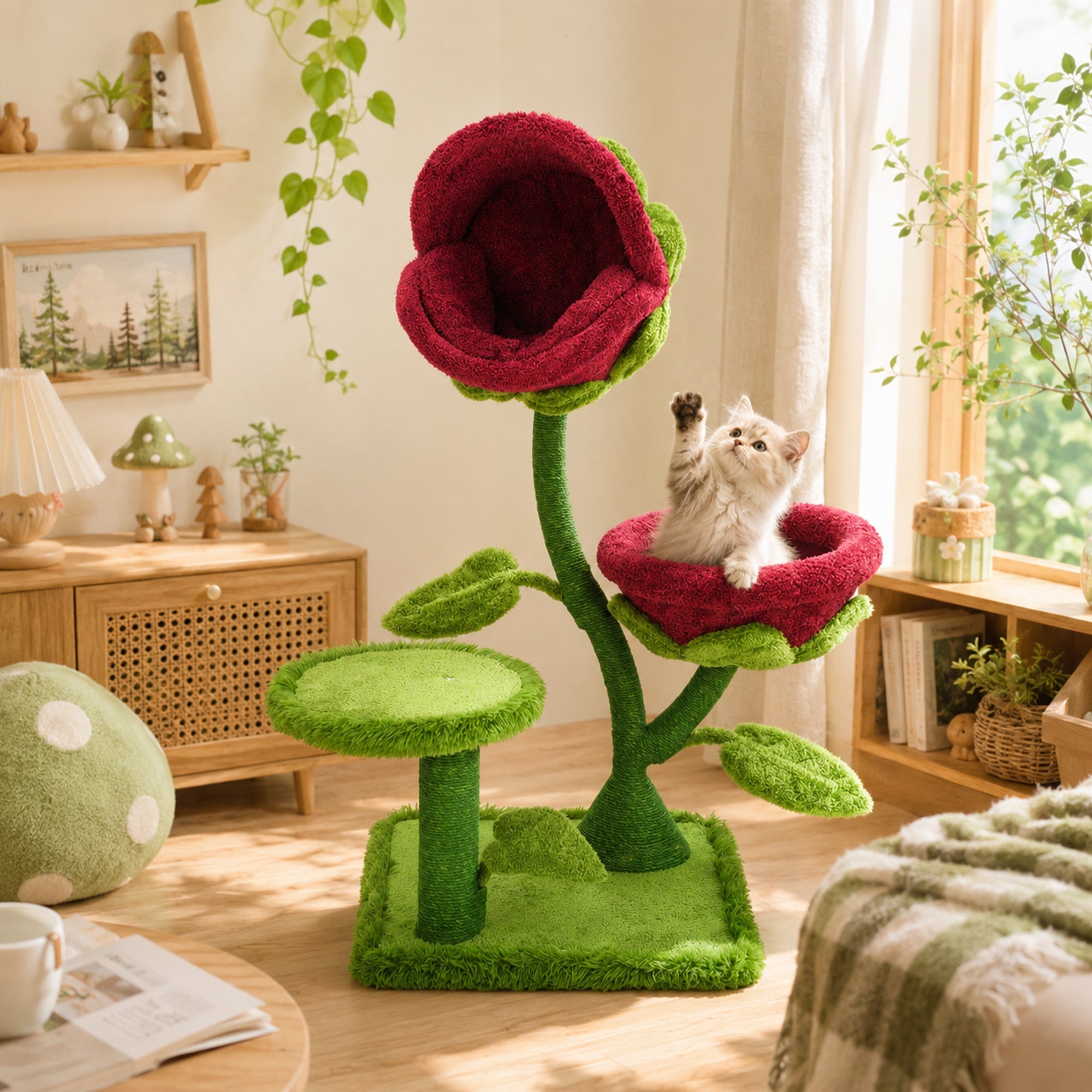 50.8'' Carnivorous Blossom Cat Tree Max