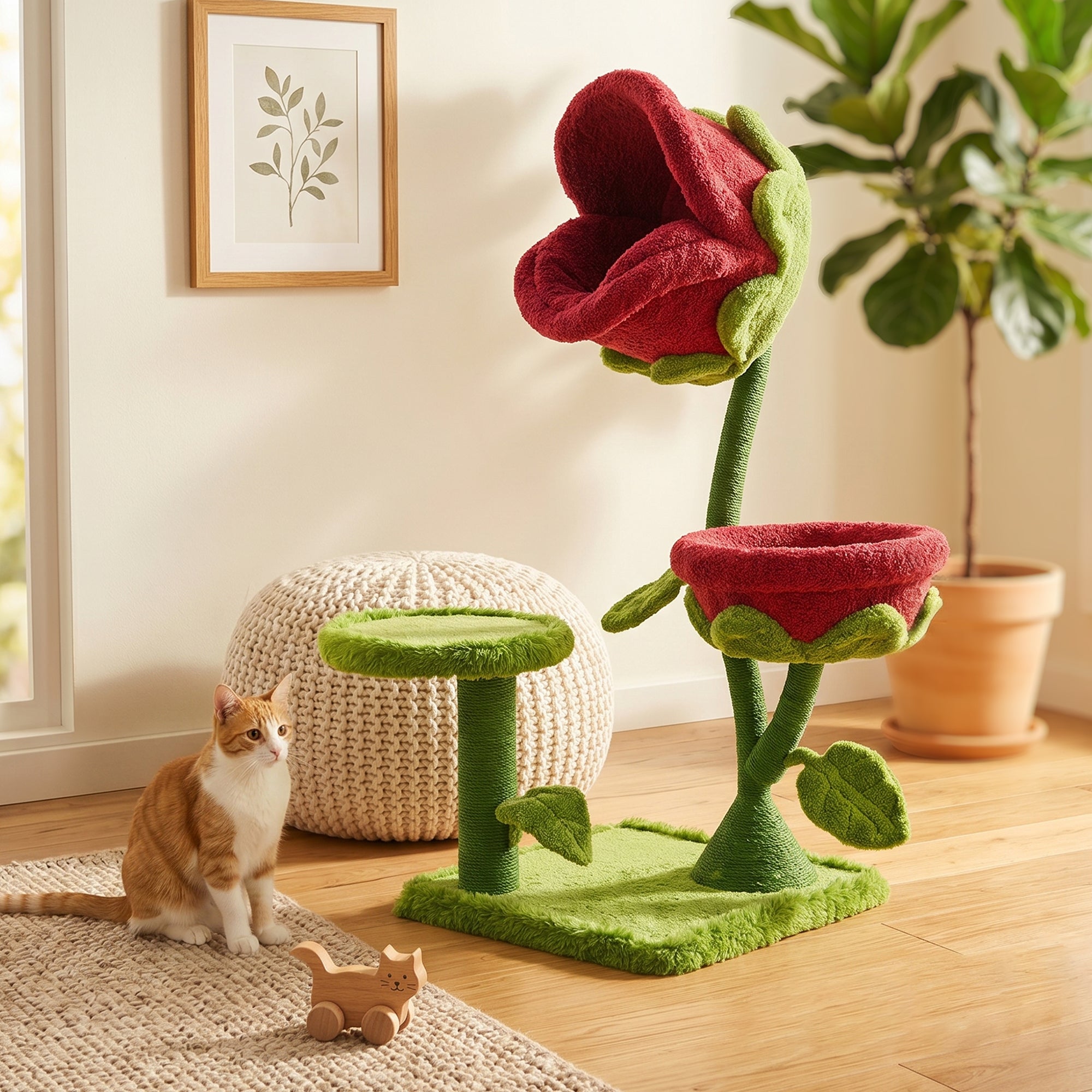 50.8'' Carnivorous Blossom Cat Tree Max