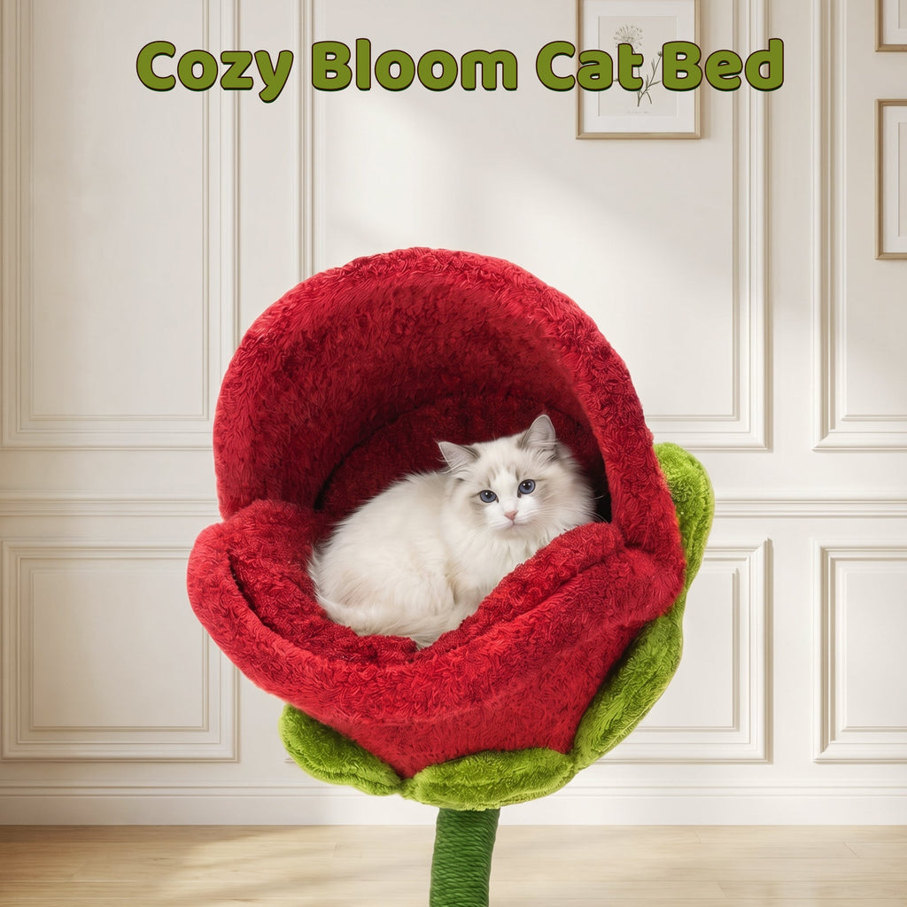50.8'' Carnivorous Blossom Cat Tree Max