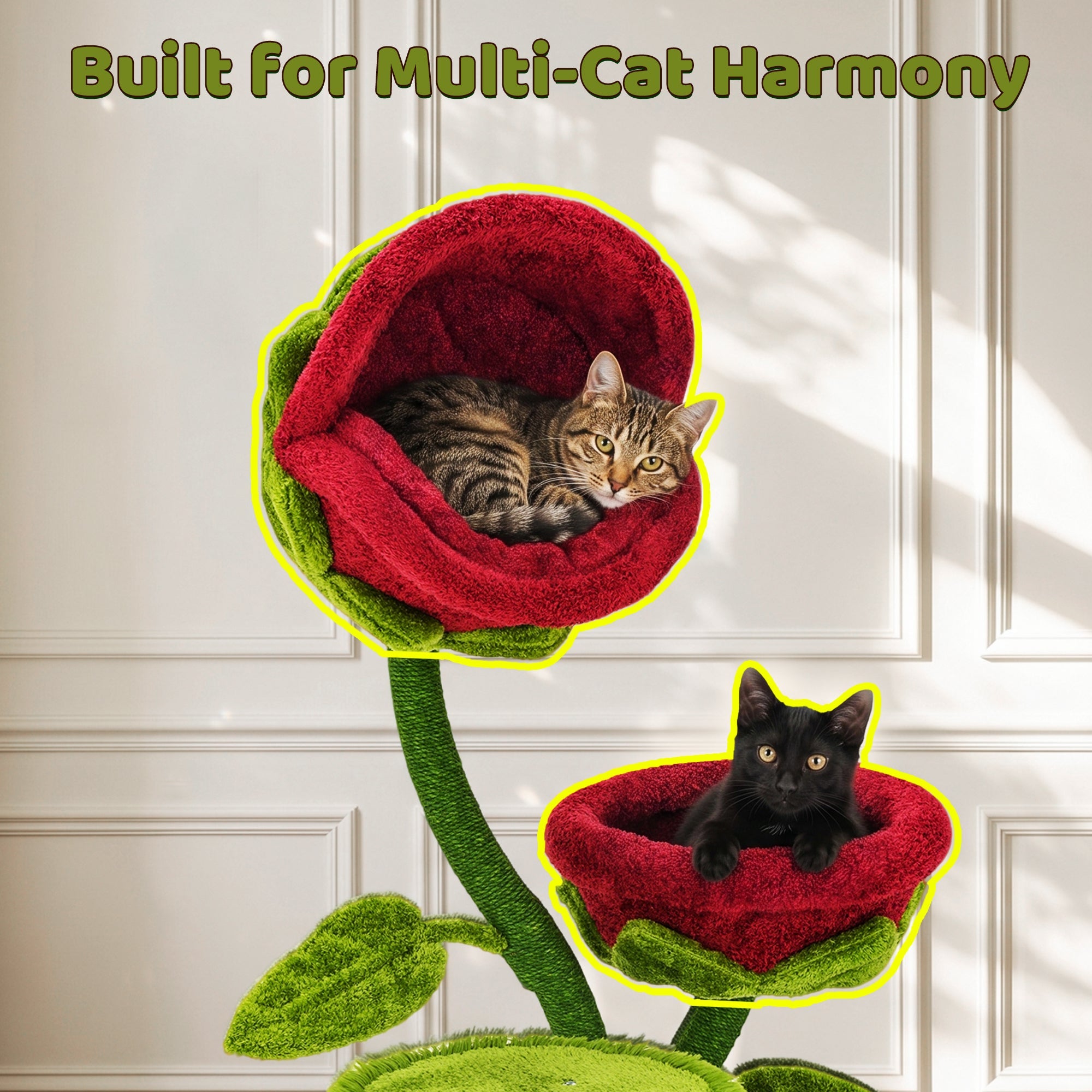 50.8'' Carnivorous Blossom Cat Tree Max