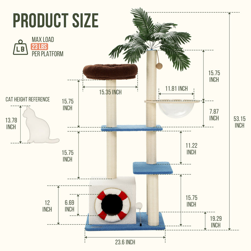 57" Coco Cabana Cat Tree