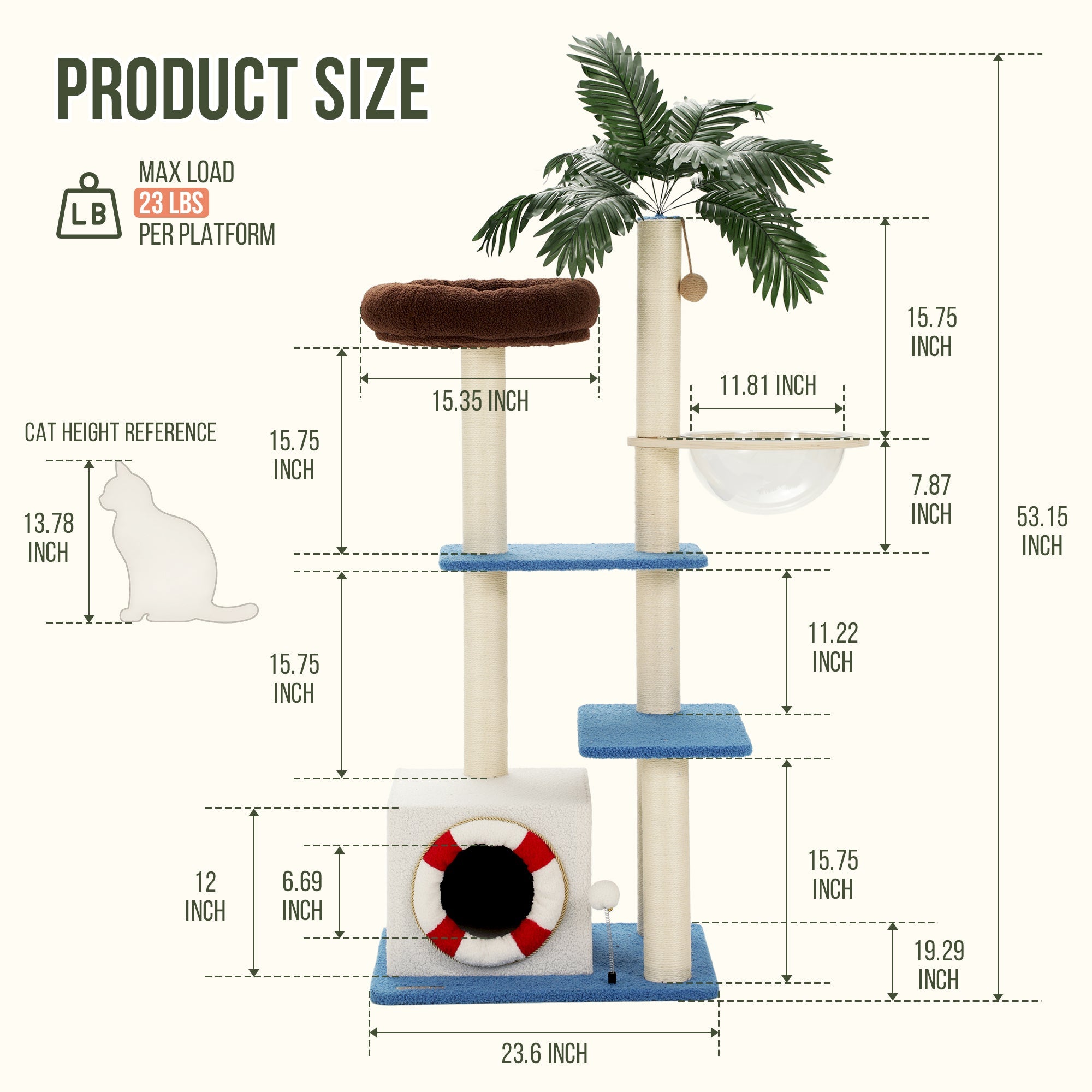 57" Coco Cabana Cat Tree