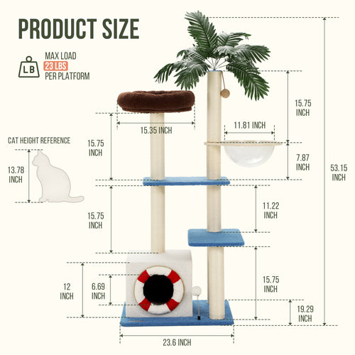 57" Coco Cabana Cat Tree