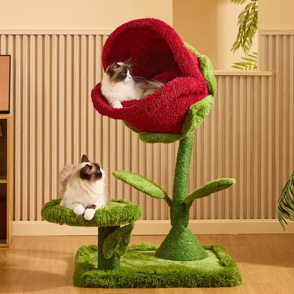 41.7'' Carnivorous Flower-Inspired Cat Tree