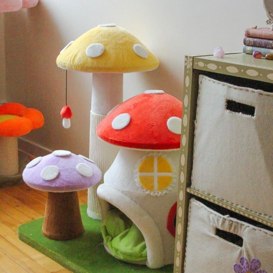 Magic Mushroom Cat Tree