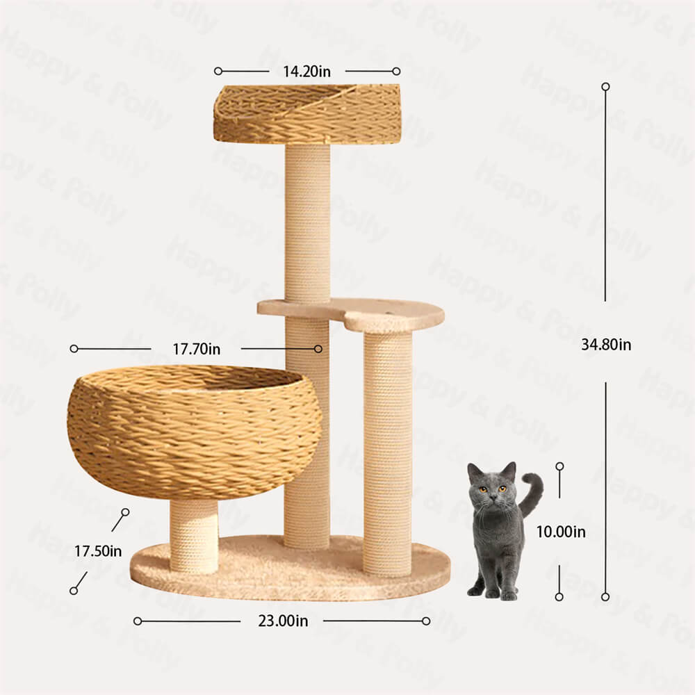 Sleeping in the Bowl Cat Tree
